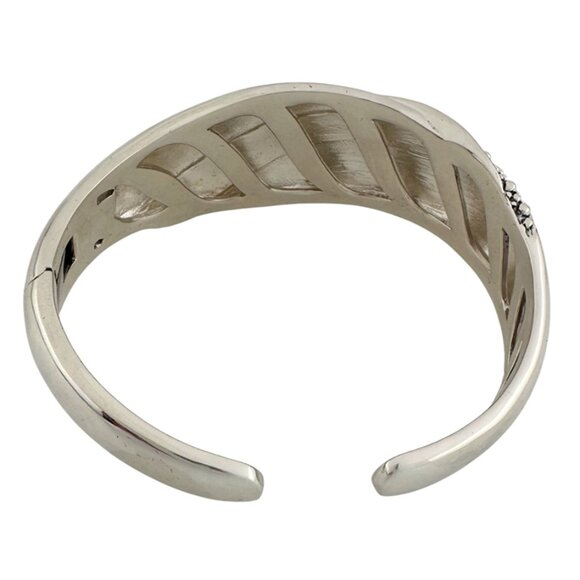 Michael Dawkins Sterling Silver Cuff Bracelet with Beautiful Textured Brand - Picture 3 of 16